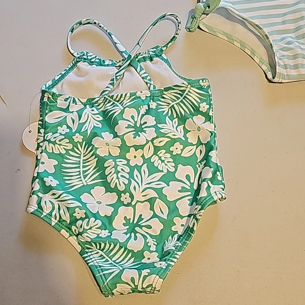 Wonder Nation Baby Girls Swimsuits Coverup ‎ Size 12 m